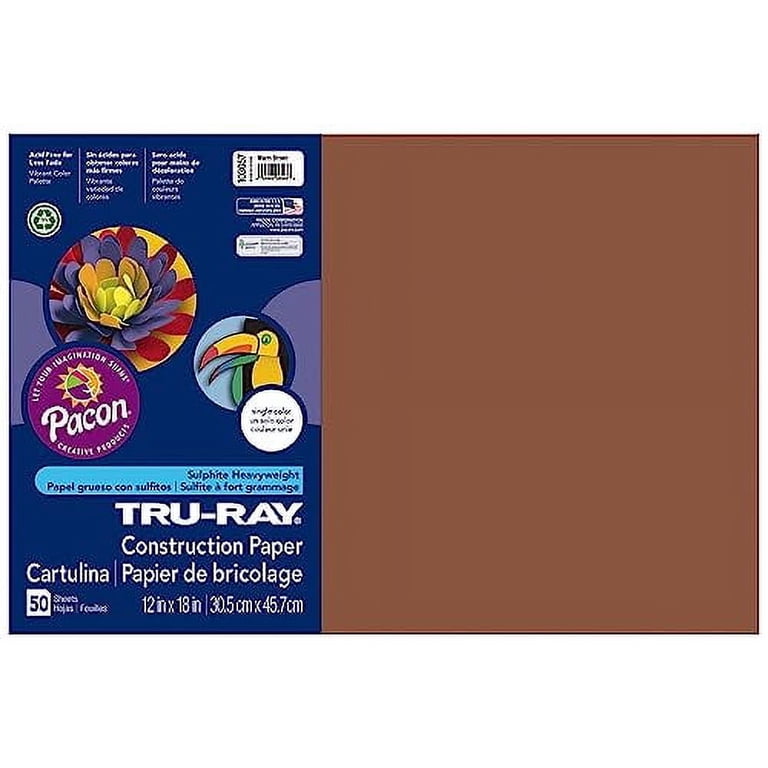 Tru-Ray Heavyweight Construction Paper, Warm Brown, 50 Sheets photo 2