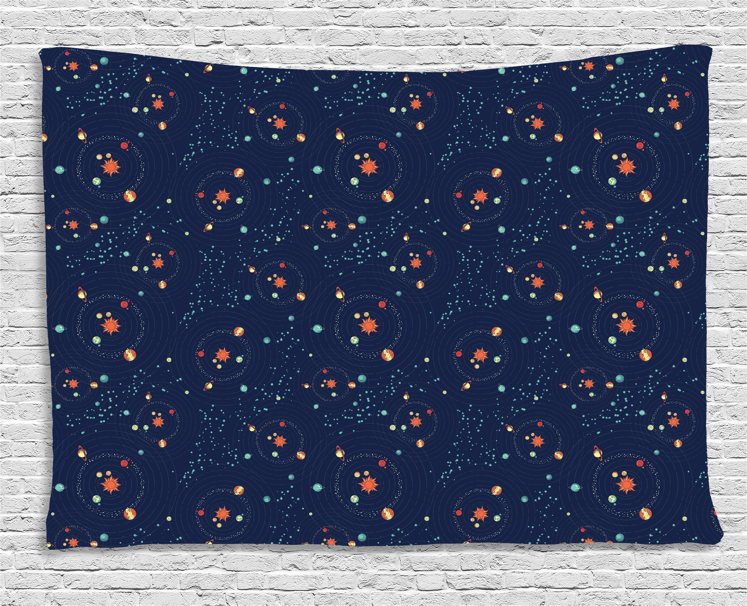 Sky Star Solar System Pattern Tapestry Wall Hanging Living