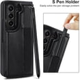 thumbnail image 2 of for Samsung Galaxy Z Fold5 Wallet Case with S Pen Holder, Double Magnetic Clasp with Kickstand Phone Case Cover with ID Card Slots for Samsung Galaxy Z Fold 5 SKB Black, 2 of 18