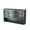 thumbnail image 2 of 47.25" Wall Cabinet Storage with Four-Glass Doors, Wall-mounted, Suitable for Kitchen, Living Room, Bathroom, Dark Green, 2 of 2