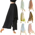 thumbnail image 4 of Jxximdong Skorts for Women Casual Classical Dance Long Pants Gymnastics Practice Exercises Dance Training Wide Leg Pants Black L Culottes, 4 of 4