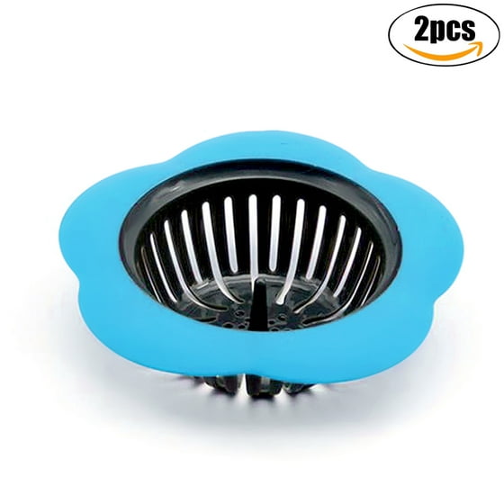 Outgeek 2pcs Sink Strainers Flower Shape Anti Clogged Plastic Strainer Baskets Drain Strainers For Kitchen Bathroom Sink
