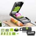 thumbnail image 1 of Vegetable Chopper, Onion Chopper, Vegetable Slicer & Spiralizer - Veggie Chopper with Container - Kitchen Gadgets - Kitchen Accessories (4 in 1,Black), 1 of 6