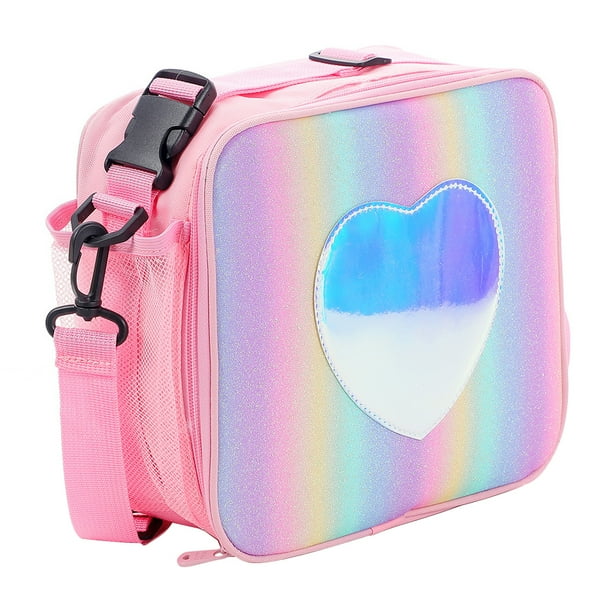 JShteea Lonchera Termica Kawaii Con Aislamiento Papel Aluminio para Ninas rosa Walmart en linea