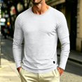 thumbnail image 2 of Vetsdori Mens Long Sleeve Shirts Breathable Winter Pullover Lightweight Sport Plain Casual Crew Neck Tshirts for Men Trendy, 2 of 6