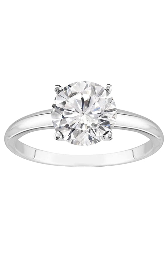 Platinum 4 Carat IGI Certified Lab Grown Diamond Engagement Ring, Round Cut Solitaire, 4-Prong Setting (EF Color VS2SI1 Clarity)
