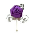 thumbnail image 1 of fastboy Cloth Versatile Wedding Brooch Add Classy And Sophisticated Touch To Any Look Flower Brooch red purple 1Set, 1 of 6