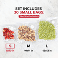 thumbnail image 3 of Chef Preserve Reusable Vacuum Sealer Bags for Food – 30 BPA-Free Small (8 x 10 in) Food Storage Bags, Freezer, Microwave – Odor-Resistant, Leak-Proof – Compatible with Chef Preserve Vacuum Sealers, 3 of 6