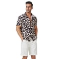 thumbnail image 6 of Puztloy Hawaiian Shirt for Men Sleeves Printed Casual Button Down Summer Beach Dress Shirts, 6 of 6