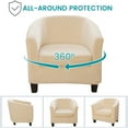 thumbnail image 6 of CJC Club Chair Covers, 2-Piece Velvet Tub Chair Slipcover, Armchair Sofa Couch Cover, Elastic Furniture Protector(2 Pack), 6 of 9