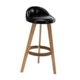 thumbnail image 2 of Taburete de bar Macarena Taburete alto antideslizante sin brazos Cuero PU negro, 2 of 8