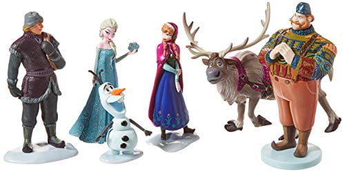New Disney store Frozen Bath Set Elsa Anna Kristoff Olaf Sven Toy Figurines 