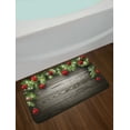 thumbnail image 2 of Christmas Bath Mat, Ornaments Nostalgic Historical Celebration and Reunion Religious Themed Print, Non-Slip Plush Mat Bathroom Kitchen Laundry Room Decor, 29.5 X 17.5 Inches, Red Brown, Ambesonne, 2 of 2