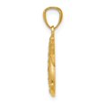 thumbnail image 2 of 14k Yellow Gold Polished & Textured Moon & Stars Pendant, 2 of 4