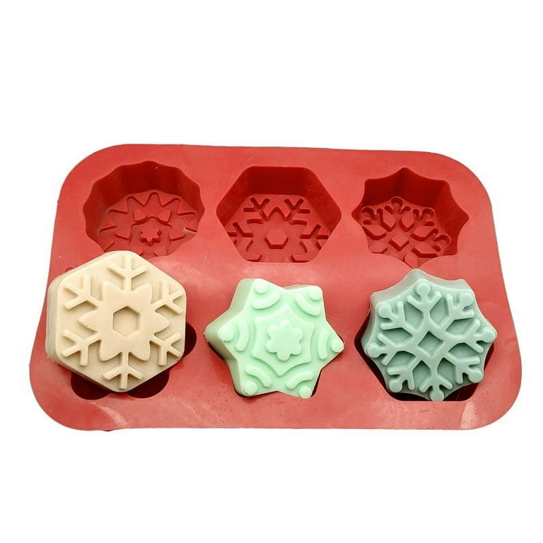 ALEXTREME Snowflake Silicone Mold 6 Packs Baking Mold for Making Hot Chocolate Bomb Cake Jelly Dome Mousse Red 3 inch, Men's, Size: 26.5, Black