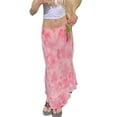 thumbnail image 2 of Cenuakty Women Half Dress, Floral Straight Loose Slimming Low Waist Summer Fall Pink Flowing Skirt, 2 of 9