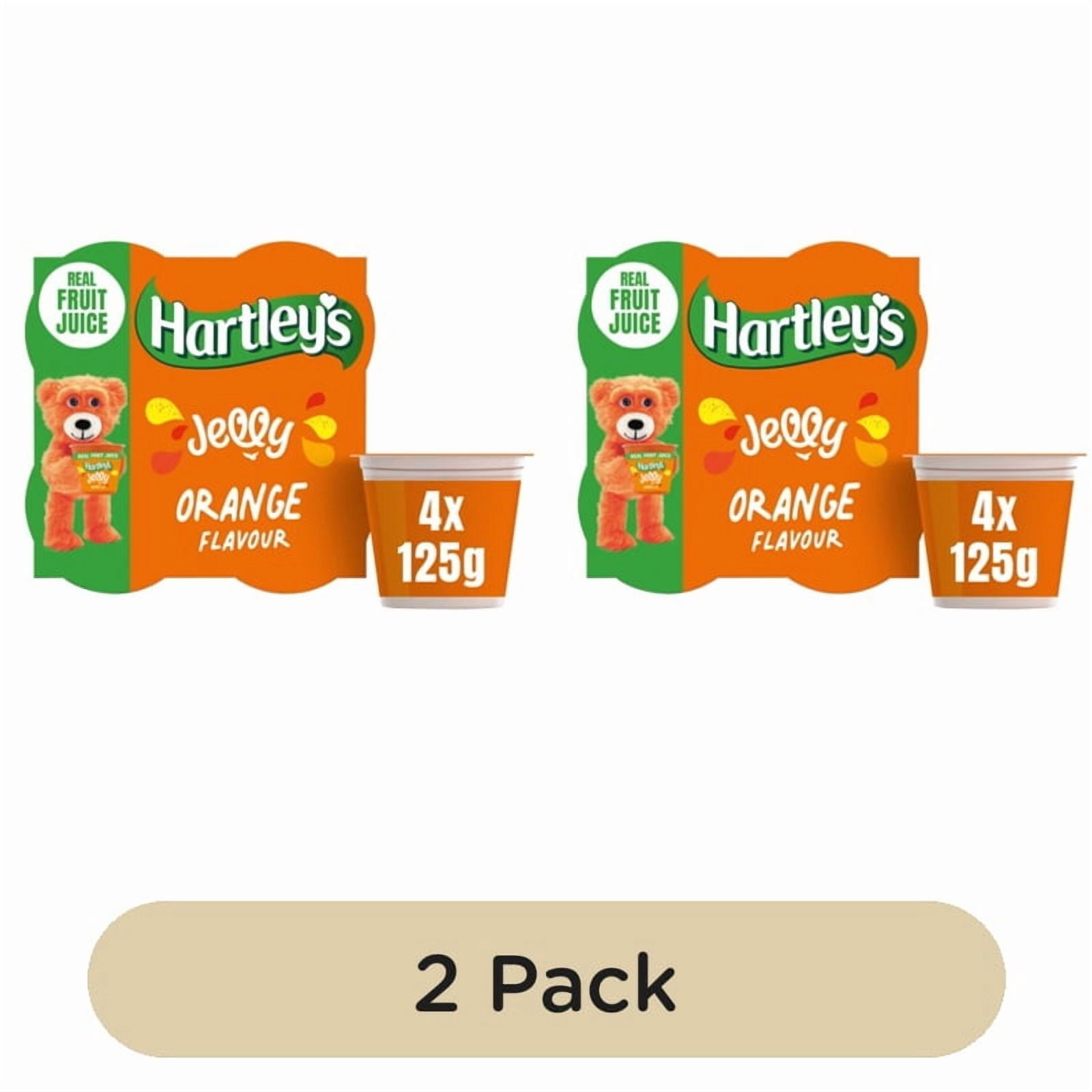 Hartley's Orange Jelly 4 x 125g, British Import (Pack of 2)