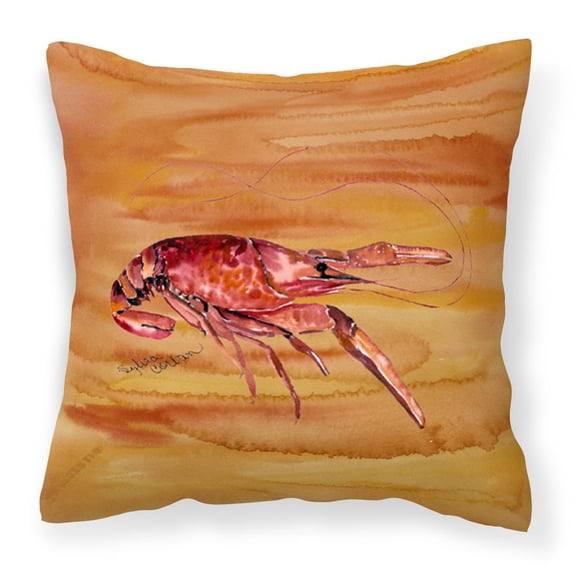 Carolines Treasures 8232PW1414 Crawfish Fabric Decorative Pillow, 14Hx14W, multicolor