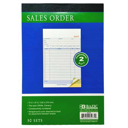 Sales Book Order Receipt Invoice Carbonless Copy 50 Set book 5.5"x8.5"