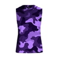 thumbnail image 5 of YLSDY Men's Camouflage Sleeveless Hooded Vest, Basic Drawstring Pullover for Sports and Casual Outfits Purple M, 5 of 9