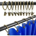 thumbnail image 4 of 1.5 Inch Metal Curtain Rings with Clips in Bronze, Curtain Hangers Clips, Drapery Clips with Rings, Set of 20, 4 of 7
