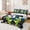 Black Green, variant on Feelyou Waffle 67 Number Twin Sheets for Kids, Sprinkle Baseball Dripping Bedding, 3 Pieces, 1 Flat Sheet, 1 Fitted Sheet and 1 Pillowcase