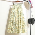 thumbnail image 5 of Falda midi con estampado floral vintage para mujer, falda vaporosa con capas y estampado de florecitas, atuendo retro para primavera y verano, 5 of 5