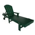 thumbnail image 4 of WestinTrends 3 Piece Adirondack Poly Reclining Chaise Lounge With Arms & Wheels, Dark Green, 4 of 5