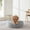 Silver, variant on 30" Large Round Calming Cozy Warming Shaggy Faux Fur Donut Pet Bed - Silver