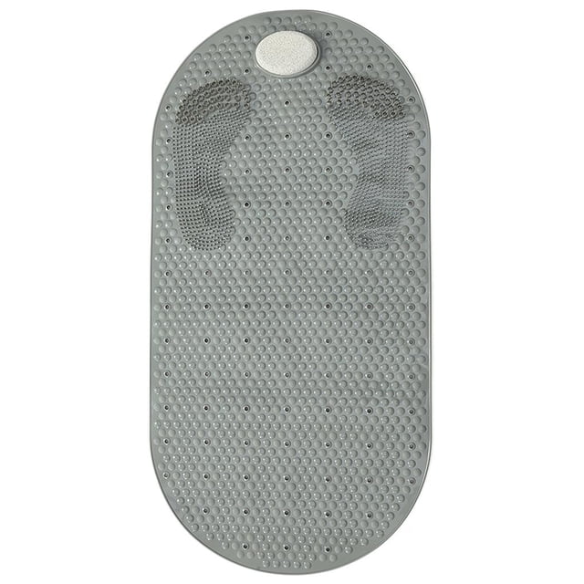 Alfombrilla Para Fregar Los Pies Del Inodoro Con Piedra Pómez Natural Alfombrilla Para La Bañera Antideslizante Ovalada Masajeador Con Ventosas Agujeros De Drenaje Alfombrilla Para El Baño De Masaje Cateissary HA019077-00