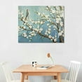 thumbnail image 2 of Nawypu Elegant Flowers Canvas Wall Art - Plum Blossom Pictures for Wall Decor Rustic Turquoise Canvas Painting Nature Printing Artwork for Living Room Bedroom Home Office Wall Decoration, 2 of 4