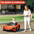 thumbnail image 4 of MUKIDY Electric Ride on Car for Kids, Licensed McLaren765LT 12V Ride on Toy, with Remote, LED Lights, MP3 Player, 3 Speeds,Orange, 4 of 8