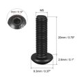 thumbnail image 2 of Uxcell M5x20mm Hex Socket Button Head Cap Bolts Screws Alloy Steel Black 50 Pack, 2 of 5