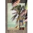 thumbnail image 3 of Santa Monica, California, Lifeguard Shack and Palm (19x27 inches, Premium 500 Piece Jigsaw Puzzle for Adults and Family, Made in USA), 3 of 4