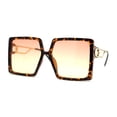 thumbnail image 3 of Womens Mod Luxe Square Plastic Butterfly Chic Sunglasses Tortoise Orange Yellow, 3 of 4