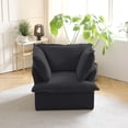 thumbnail image 6 of Magic Home Sectional Modular Sofa,Modern Linen Fabric Couch Free Combination Sofa for Living Room,Single Sofa,Black, 6 of 11