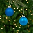 thumbnail image 3 of Northlight 2-Finish Christmas Glass Ball Ornaments - 1.5" (40mm) - Blue - 10ct, 3 of 7
