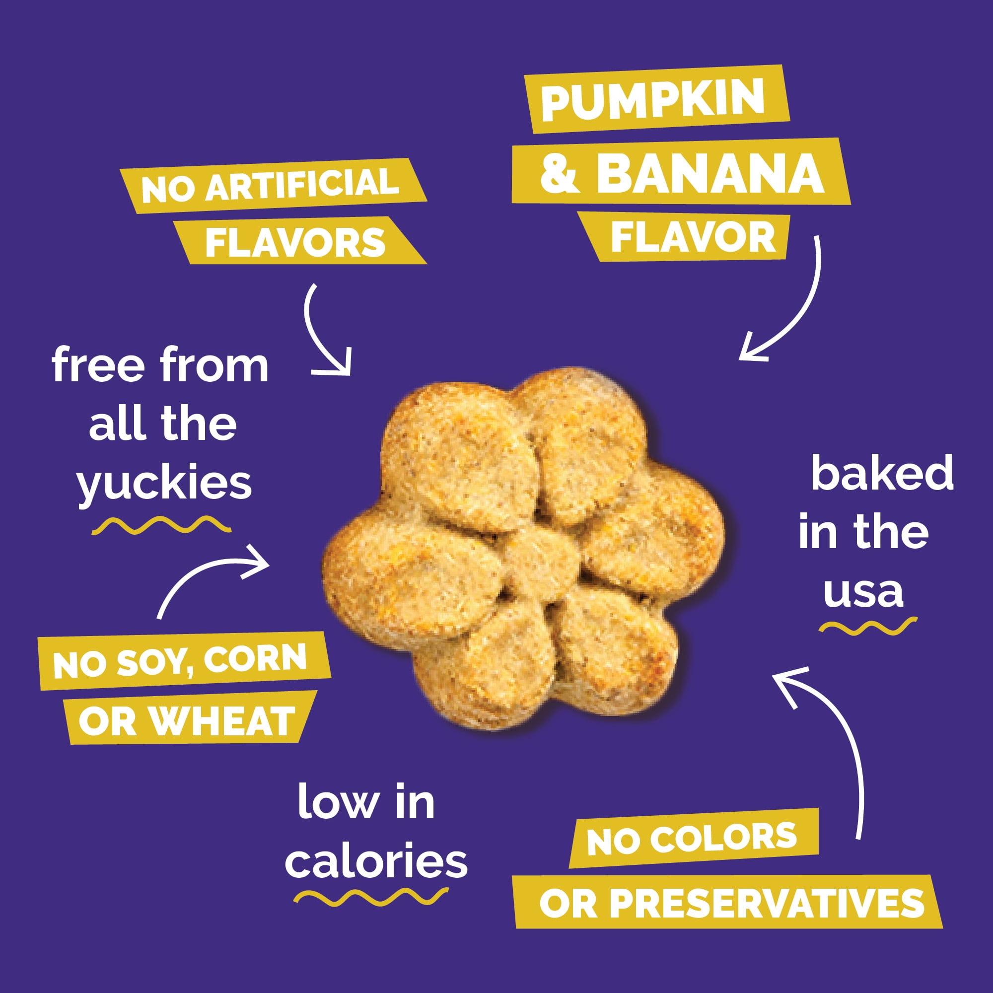 Fruitables Baked Pumpkin and Banana Treats for Dogs– 12 Ounces