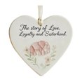 thumbnail image 5 of Dserfhy Elephant Friendship Heart Ornament Acrylic Heart-Shaped Sea Glass Friendship Decor Sea Glass Art Christmas Ornaments Gifts for Best Friends, 5 of 8