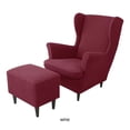 thumbnail image 2 of Xingzhi 3pcs Elastic And Stretchy Sofa Cover With Elastic Band For Custom Fit Soft Winered, 2 of 6
