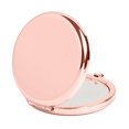 thumbnail image 1 of Espejo de maquillaje compacto para hombres, mujeres y niñas, elegante espejo de viaje para bolsillo, bolso o cartera, espejo pequeño portátil - Oro rosa, 1 of 6