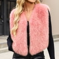 thumbnail image 4 of cocolona Fuzzy Vest for Women Sleeveless Open Front Cropped Winter Warm Coat for Party Evening, 4 of 5