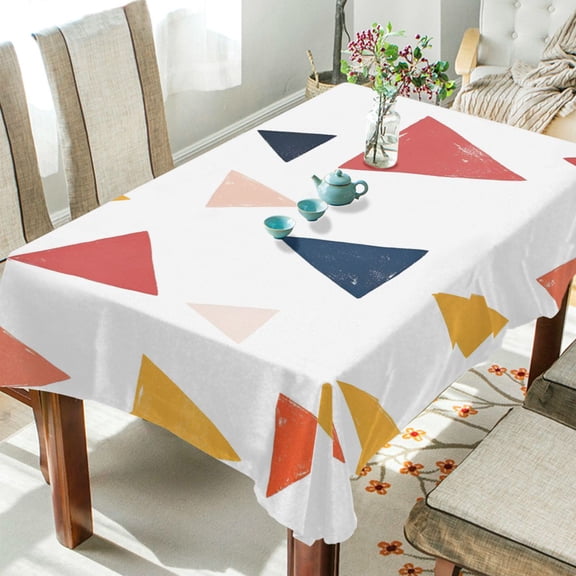 Yayeee Tablecloths 54" x 54" Rectangle Wrinkle Resistant Party Table Cover, Abstract Triangles