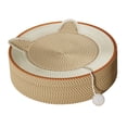 thumbnail image 3 of Cama rascadora para gatos, almohadilla para rascar de Sisal resistente a los arañazos, cama para mascotas, cama para gatos Marrón 455cm, 3 of 8