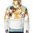 thumbnail image 7 of Lsque Cute Dog In Bathtub Pattern Casual Men's Hoodie,Hooded Sweatshirt with Kangaroo Pocket,Pullover Hoodie-Small, 7 of 7