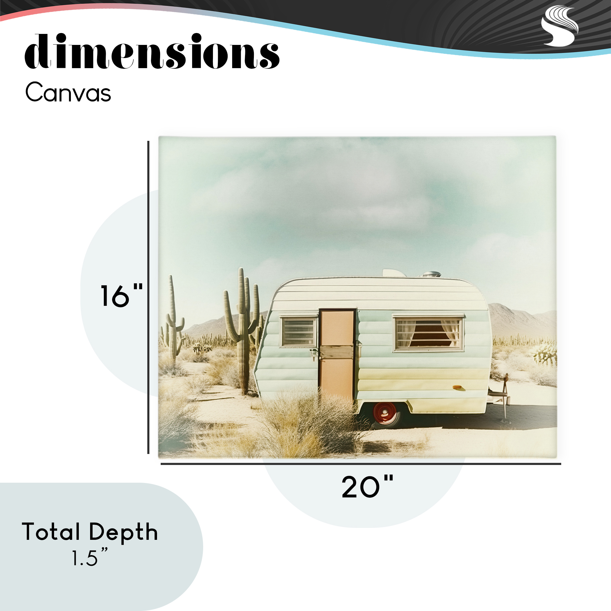 Desert Trip Vintage Canvas Wall Art, design by Decent Exposures