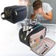 thumbnail image 2 of Neceser de piel sintética para hombre, bolsas de cosméticos impermeables con cremallera, estuche de maquillaje para baño, , artículos de tocador, Macarena Organizador de artículos de tocador, 2 of 8