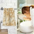 thumbnail image 7 of Gold Flowers Hand Towel Bath Towels Face Towels Cotton Absorbent for Home Hotel Spa Swimming Yoga Sports, 7 of 7
