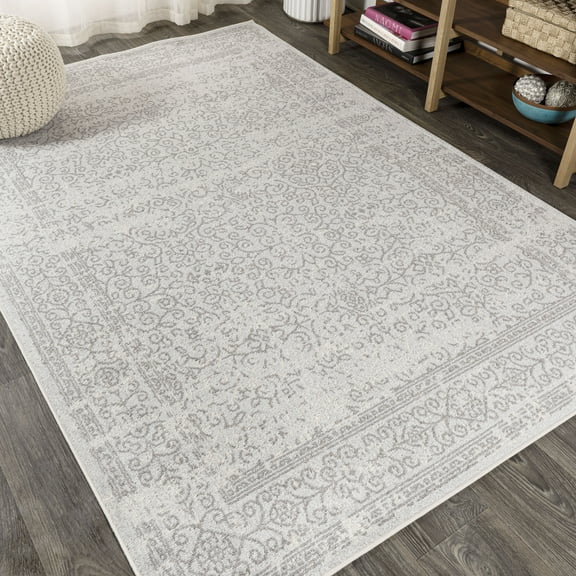 JONATHAN Y BOHEMIAN FLAIR 5 x 8 Area Rug, Ferro Filigree - Gray/Dark Gray, BMF108D-5