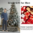 thumbnail image 6 of YUSHOW Mens Winter Pajamas Set Warm Fleece Henley Long Sleeve Top & Flannel Plaid Pajama Pants Pjs Sleepwear Size M, 6 of 7
